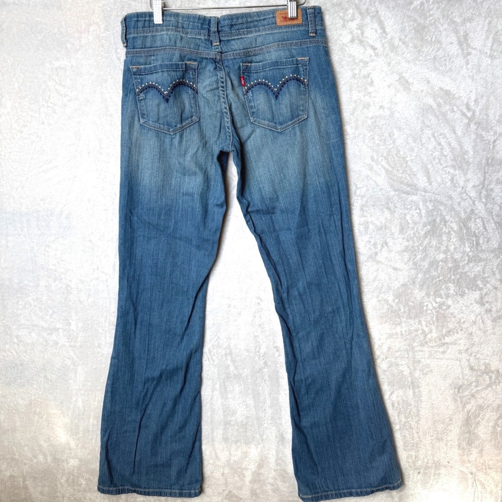 Levis Y2K Jeans Womens 11M Blue Denim Low Rise Bootcut Flare Embroidered rodeo